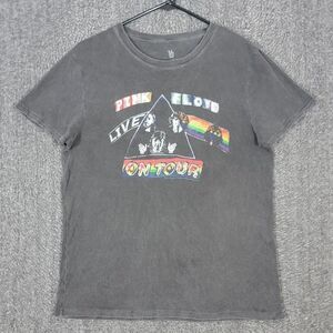 Vintage 80s Pink Floyd T-Shirt Mens S Gray Dark Side Of The Moon Single Stitch